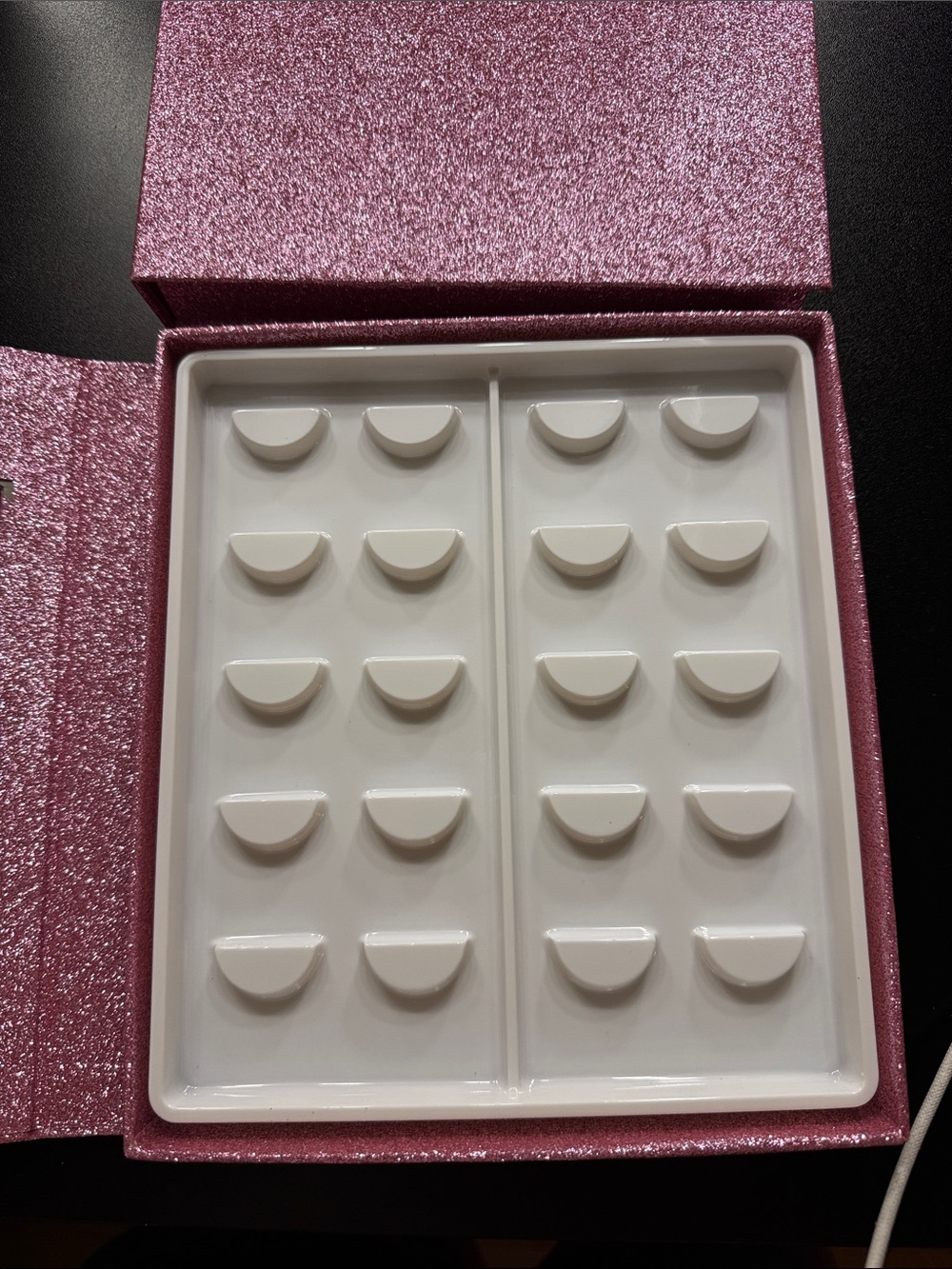 Pink Lash Book Tray with White Insert